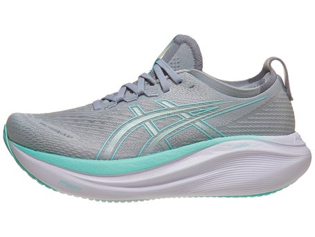 ASICS Gel Nimbus 27\Womens Shoes\Piedmont Grey/Mint