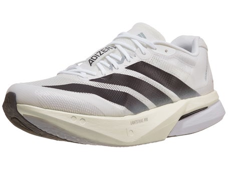adidas adizero Boston 13 Men's Shoes White/Core Black | Running Warehouse