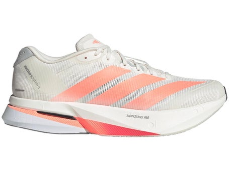 adidas adizero Boston 13\Mens Shoes\White/Orange/Grey