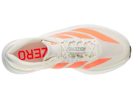 adidas adizero Boston 13 Men's Shoes White/Orange/Grey | Running Warehouse