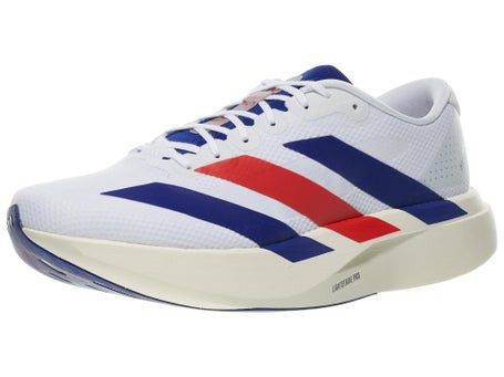 adidas adizero Evo SL Woven Men's Shoes White/Ink/Ruby | Running Warehouse