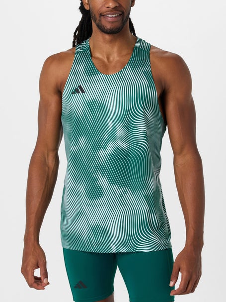 adidas Mens adizero Swirl Print Singlet
