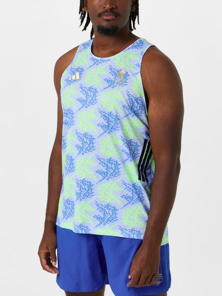 adidas Mens Boston Marathon 2026 Running Tank Print