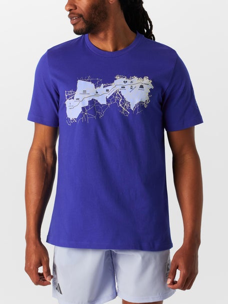 adidas Mens Boston Marathon 2025 Map Tee