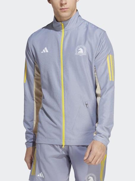 Adidas Men's Boston Marathon 125th Celebration Jacket , Blue/Yelow