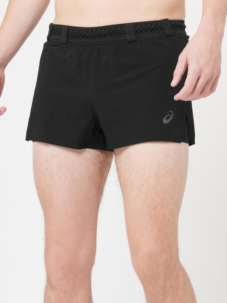 Asics Silver Split Shorts Black