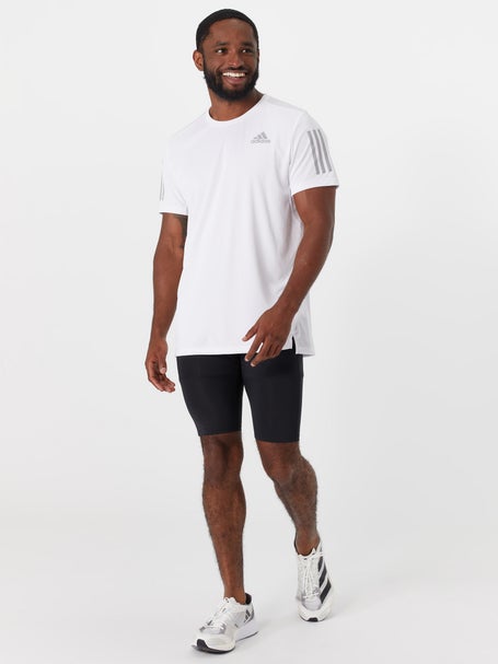 88% Polyester and 12% Elastane White Mens Adidas Training Techfit