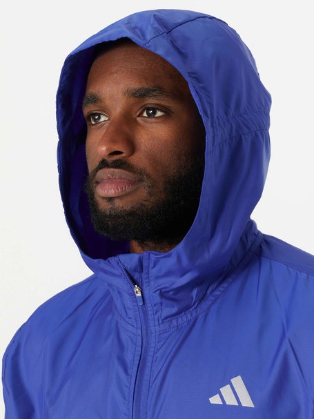 adidas Originals Logo Detailed Zipped Windbreaker in Blue for Men