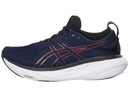 ASICS Nimbus 25 Shoes Midnight/Electric Red Warehouse