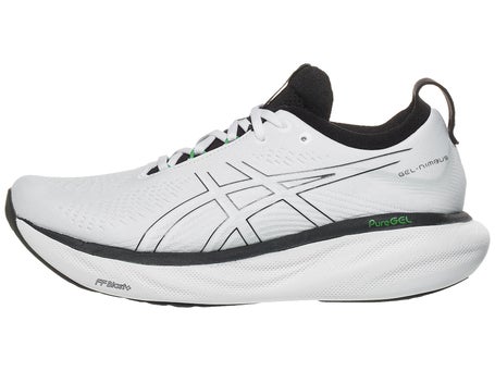 ASICS Gel Nimbus 25 Men's White/Black | Running Warehouse