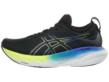 Zapatillas hombre ASICS Gel Nimbus 25 Negro/Glow Yellow - Running Warehouse  Europe