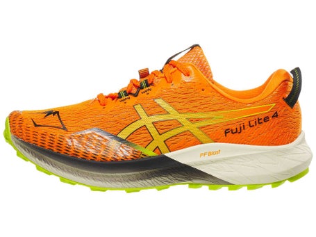 4 | Men\'s Shoes Warehouse Orange/Neon Lite Bright Lime Fuji ASICS Running