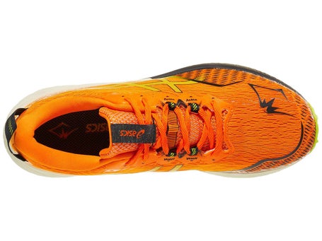 Bright Orange/Neon Lime Warehouse ASICS Lite Fuji 4 Men\'s Running Shoes |