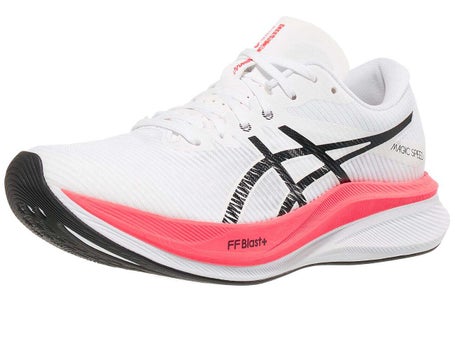  ASICS Women's Magic Speed Running Shoes, 5, Sunrise RED/White