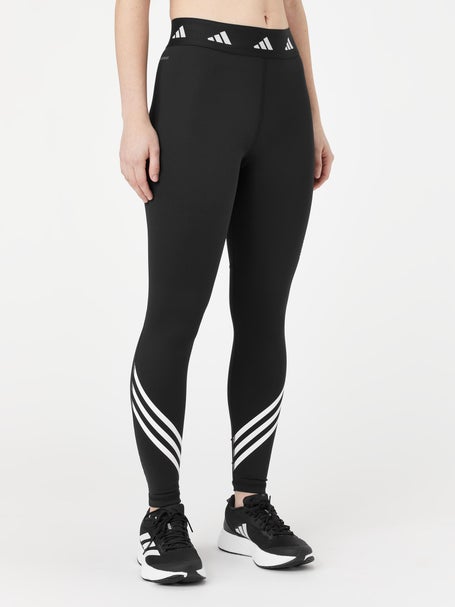 adidas Women's Core Techfit 3Stripes 7/8 Tight Black | Running Warehouse