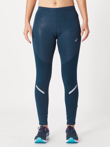 Asics Womens Lite-Show Winter Long Running Tights - Blue