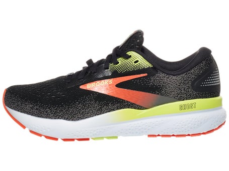 Brooks Ghost 16 GTX\Mens Shoes\Black/Mandarin Red/Grn
