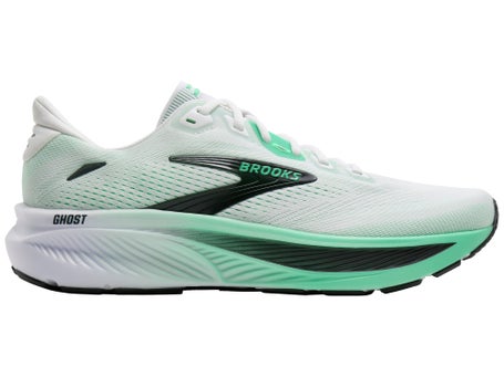 Brooks Ghost 18\Mens Shoes\White/Spring Bud/Spruce