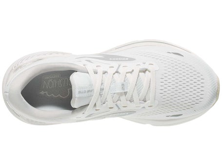 BROOKS ADRENALINE GTS 23 WHITE/OYSTER/SILVER - WOMENS - Lamey Wellehan Shoes