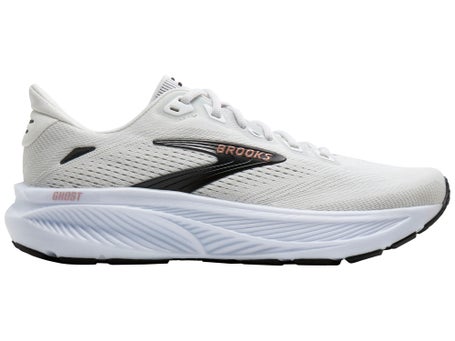 Brooks Ghost 18\Womens Shoes\White/Black/RoseGold