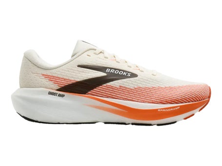 Brooks Ghost AMP\Mens Shoes\White/Tigerlily/Black