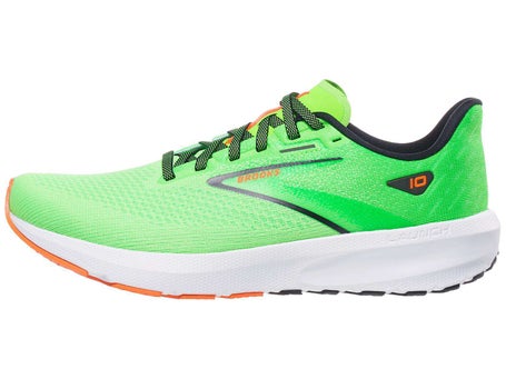 Brooks Launch 10 Men's Shoes Green Gecko/Orange/White | Running Warehouse