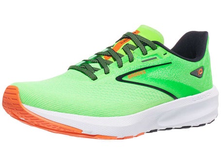 Brooks Launch 10 Men's Shoes Green Gecko/Orange/White