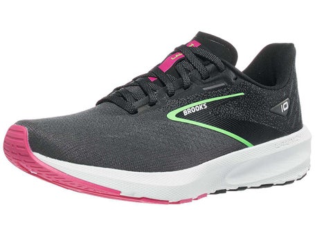 Brooks Launch 10 Women's Running Shoes (Black/Blackened Pearl/Green)