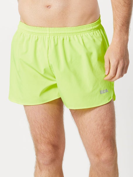 BOA Mens 1 Stretch Elite Split Short Neon Yellow