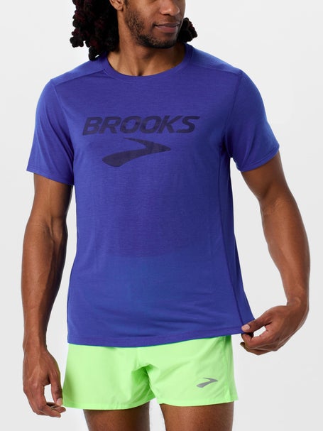 Brooks Mens Brooks Logo Distance Short Sleeve 3.0