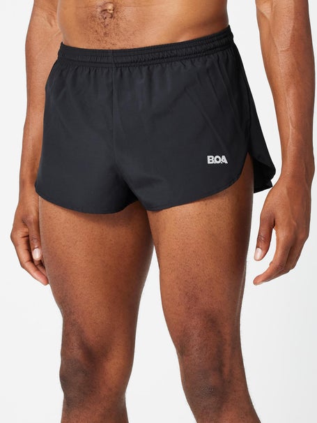 mens split leg running shorts