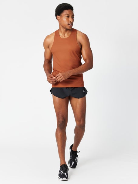 mens split leg running shorts