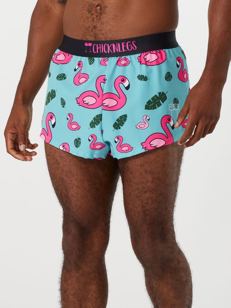 ChicknLegs Mens Blue Flamingos 2 Split Shorts