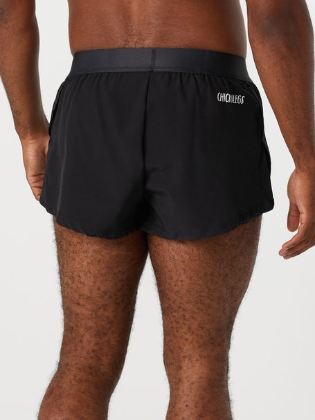 Men's Black 2 Split Shorts
