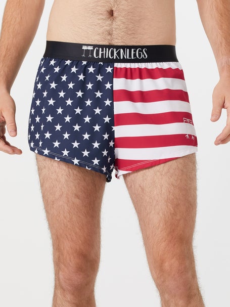 ChicknLegs Mens USA Flag 2 Split Shorts