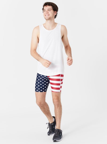 ChicknLegs Men's USA Flag 8 Half Tight