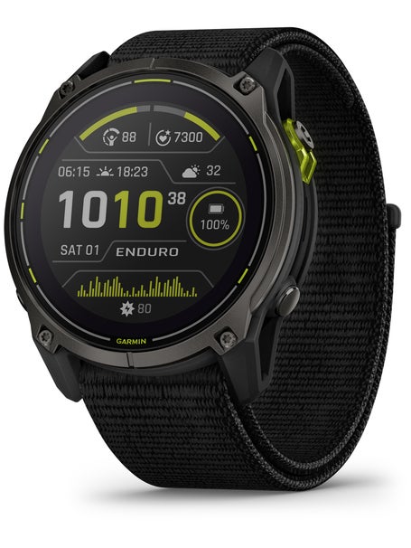 Modern Garmin Enduro 3 outdoor smartwatch showcased in a natural landscape with vibrant colors.