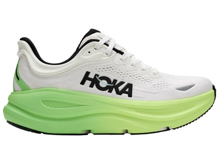 HOKA Bondi 9\Womens Shoes\White/Tart Apple