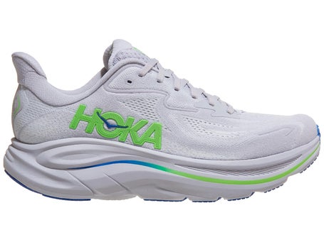 HOKA Clifton 10\Mens Shoes\Ash Grey/Neon Green