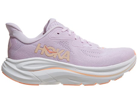 HOKA Clifton 10\Womens Shoes\Lilac Cream/Tangerine Glo