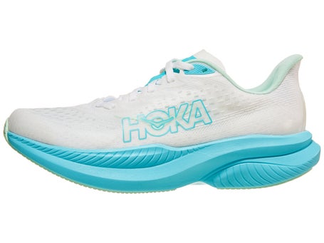 HOKA Mach 6\Womens Shoes\White/Cielo Blue