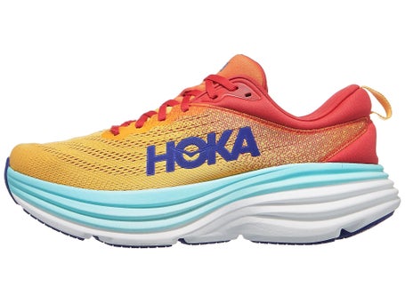 HOKA Bondi 8 Men's Shoes Cerise/Cloudless | Running Warehouse