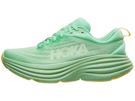 HOKA Bondi 8 Men's Shoes Lime Glow/Lemonade | Running Warehouse