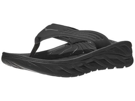 Hoka Black Thick-Soled Flip Flop Sandals HOKA ORA RECOVERY FLIP BLACK/DARK GULL GRAY - WOMEN - Lamey  main image 4