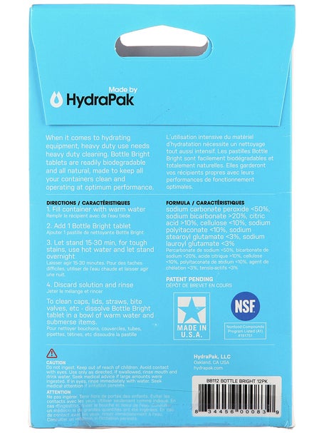 Hydrapak Bottle Bright BB112 Biodegradable Natural Cleaning