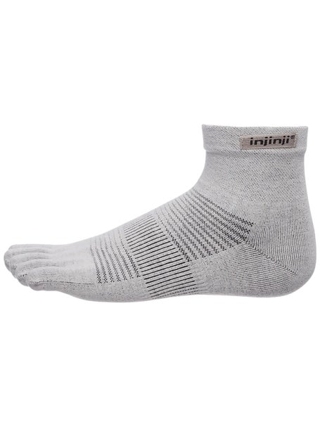 Injinji Run Lightweight Mini-Crew Toesocks Gray