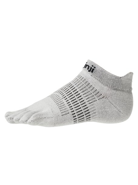Injinji Womens Run Lightweight No-Show Socks Gray