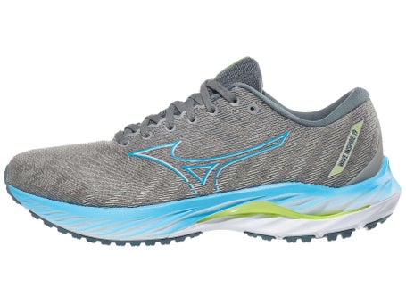 Mizuno Wave Inspire 19 Men's Shoes Ghost Grey/Jet Blue | Running Warehouse