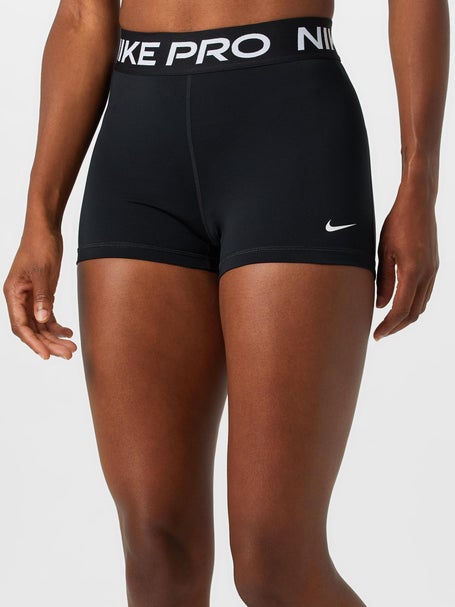 Short Nike Pro 365 3'' Feminino - Preto+Branco