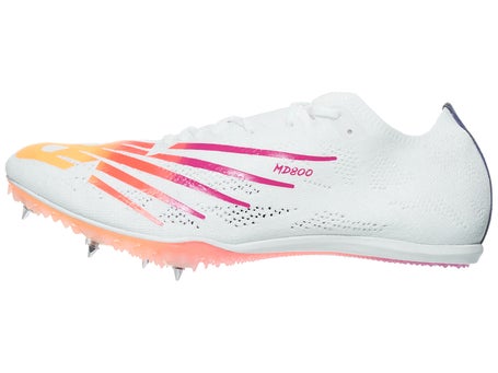 oveja Taxi Feudal New Balance MD800 v8 Spikes Women's White/Apricot | Running Warehouse
